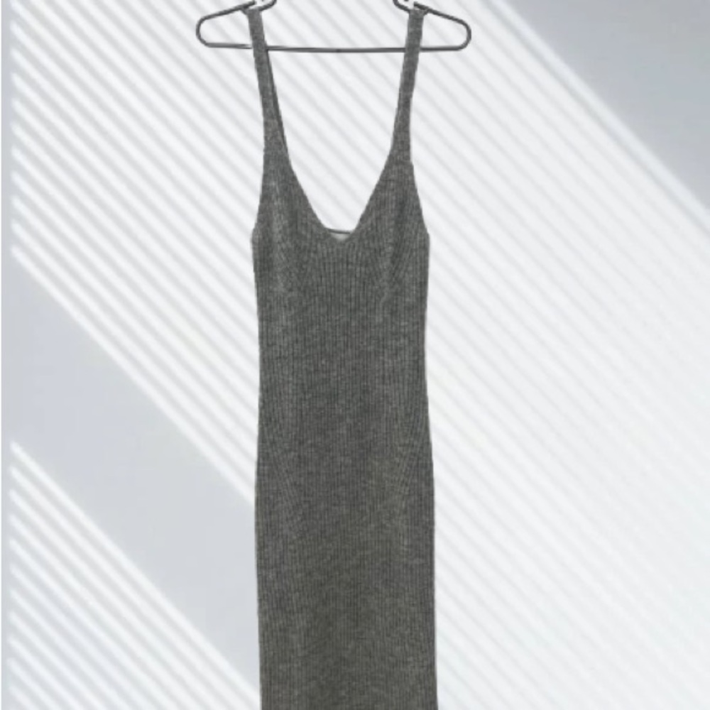 H&M Charcoal Knit Midi Dress